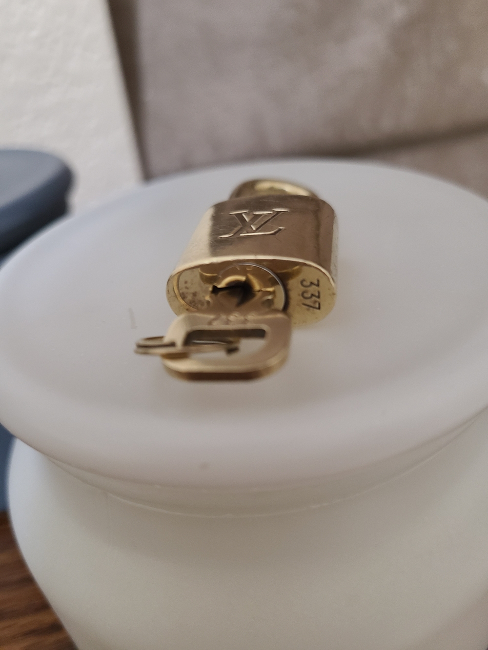 Louis Vuitton Gold Tone Padlock with Key 🔐 #337 - Picture 2 of 3